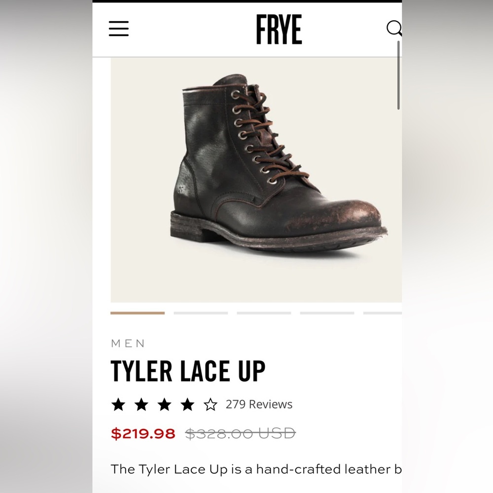 Frye distressed leather boots